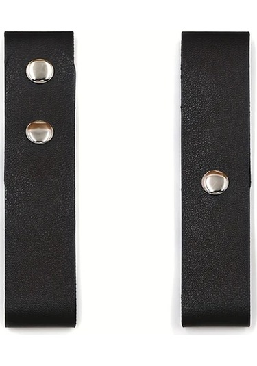 Willowhaven Siyah 1 Adet Yüksek Kaliteli Pu Yapay Deri Kamçı Karabina - Kemere Asmak İçin Siyah - 1 Adet