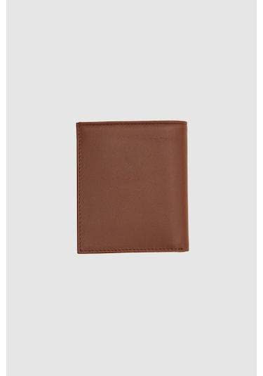 Ds Damat Taba Düz Kutulu Hakiki Deri Cüzdan 2H1119ST237 Taba