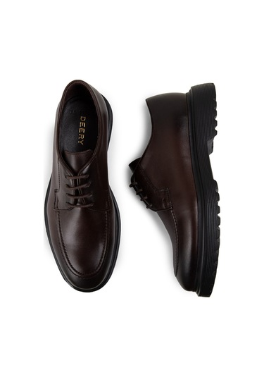 Deery Hakiki Deri Kahverengi Günlük Erkek Ayakkabı - 01931mkhve02 Kahverengi