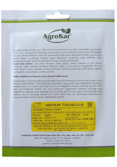 Yedikule Marul Tohumu 10 Gr 1 Paket