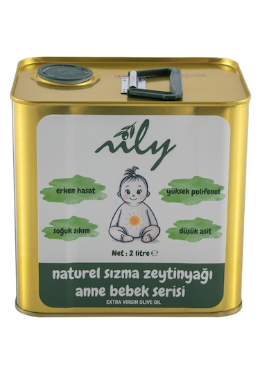 Nily Anne Bebek Serisi Erken Hasat Soğuk Sıkım Naturel Sızma Zeytinyağı 2 L