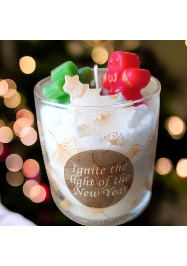 Luluyen New Year Yılbaşı Bardak Mum Eskitme