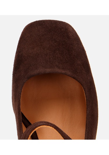 Hotiç Kadın Süet Deri Mary Jane Kahverengi Kalın Topuklu Ayakkabı 01ayh317660a480 01ayh317660a480 Kahverengi