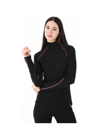 Scorp Thermo-fit Kadın Yarım Boğazlı Termal Üst Kayak İçlik Siyah