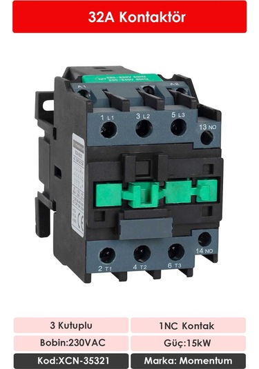 Momentum Kontaktör 32A 15kW 1NC XCN-35322