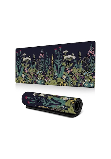 Sones Ofis/oyun İçin Çiçek Ve Ağaç Temalı Mouse Pad Masa Matı 300x600x3mm No.2
