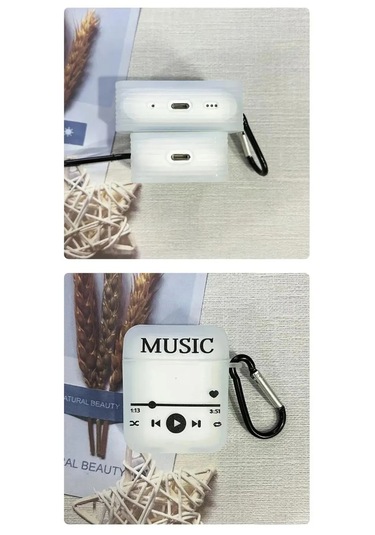 Apple Airpods Pro 2. Nesil Sevimli Karışık Figürlü Silikon Kılıf Buzlu Şeffaf