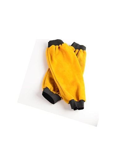 Tongdashop 2 Adet Ayarlanabilir Kaynak Kolçakları Ağır Hizmet Suni Deri Esnek Bileklikli Sarı