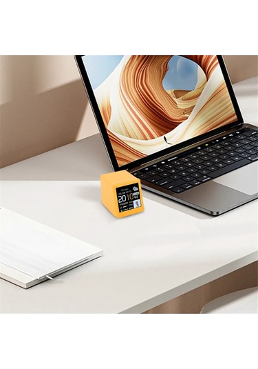 Maiyame Wifi Masaüstü Hava Durumu Saati - Animasyonlu, Çok Fonksiyonlu, Beyaz