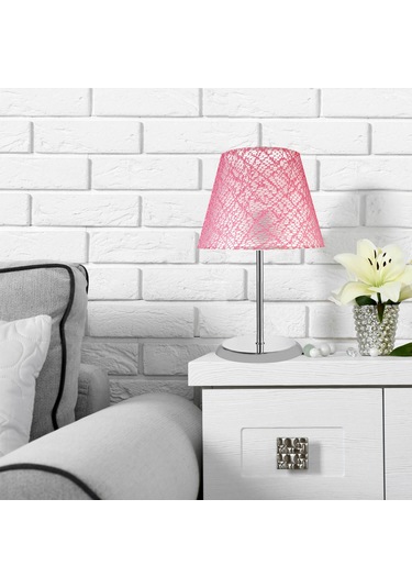 Sarah Abajur Krom Ayak / Pembe File Şapka Diğer