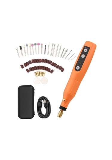 Springsun Usb Şarjlı 5 Hızlı Taşınabilir Döner Alet Seti - Çoklu Aksesuarlı Kesme, Zımpara, Gravür Ve Dıy İşleri