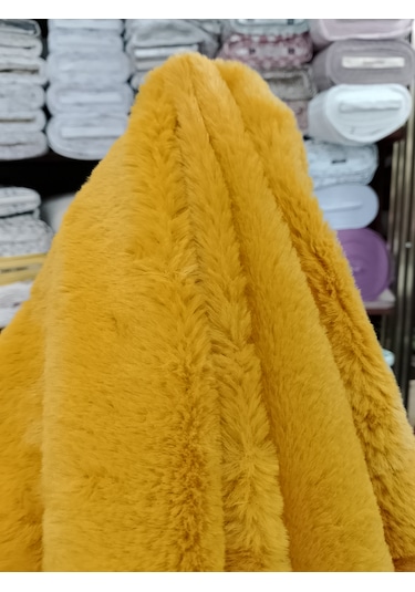 Toskana Peluş Kumaş Hardal Sarı
