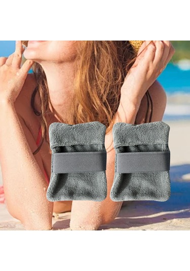 Dolıty 2x Kum Temizleme Çantası Açık Hava Su Küçük-gri Gri