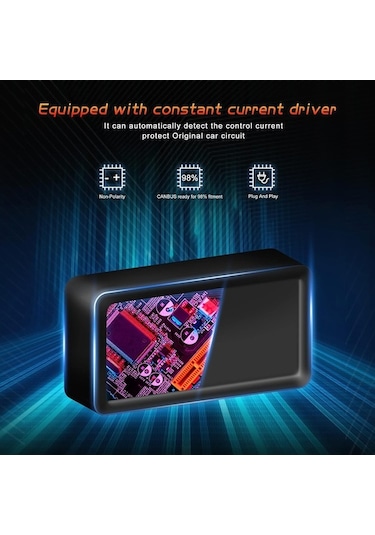 Pazly Gri H7 Led Far Ampulleri, Ip68 Su Geçirmez Araba Far K22548-h7