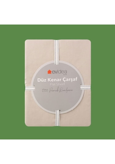 Evidea Soft Basic Tek Kişilik Düz Kenar Çarşaf - Bej - 160x240 Cm Bej