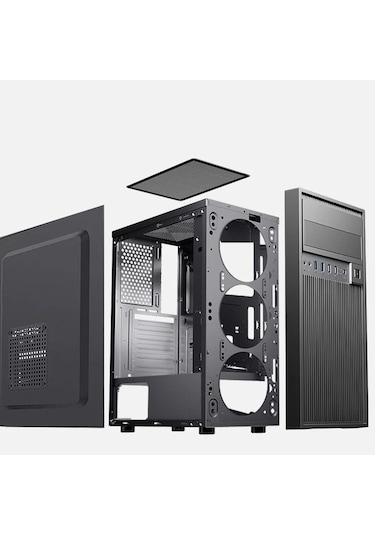Powerboost VK-1651 500W Mid Tower Bilgisayar Kasası Siyah