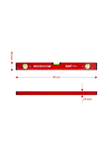 Rox 0348 Mıknatıslı Alüminyum Su Terazisi 50 Cm