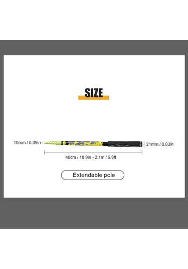 Jeehugo Kuruşak 2.1m Karbon Fiber Olta Av Ağacı, Ultra Hafif, Genişletilebilir, Katlanabilir, Kaymazsız Tutamaklı, Ağ Başsız