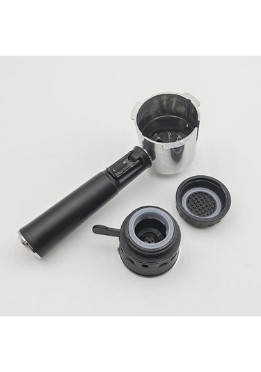 Lemestar 51mm Çelik Kahve Kapsülü Tutucu - Ergonomik Portafilter İle Ev/ofis İçin Kolay Filtreleme, Dayanıklı Ve Temizlenebilir Gümüş