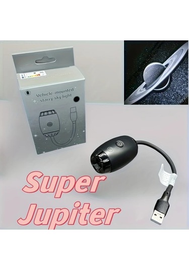 Willowhaven Jupiter 1 Adet Yeni Geliştirilmiş Araba Projektör Lamba Usb Güçlü 360 Derece Dönebilir Yıldız Işığı