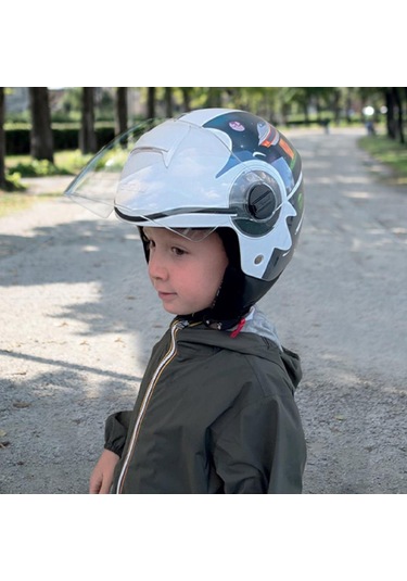 Cgm 261S Mını Space Çocuk Kaskı Lacivert Beyaz