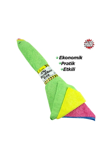 Automix 4'Lü Burmalı Mikrofiber Bez