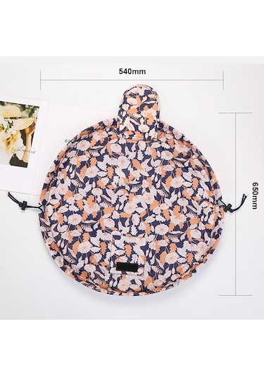 Reedark Çiçek Desenli Fermuarlı Büyük Makyaj Çantası - Seyahat Ve Günlük Kullanım İçin Pratik Organizatör