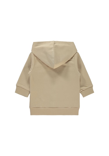 Civil Baby Erkek Bebek Kapüşonlu Hırka 6-18 Ay Sütlü Kahve