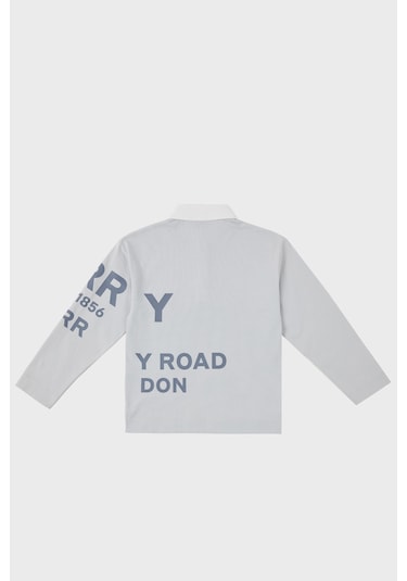 Burberry Çocuk Polo Yaka Sweat 8047547 Sterlıng Grey Gri Gri Burberry Çocuk Polo Yaka Sweat 8047547 Sterlıng Grey Gri Gri