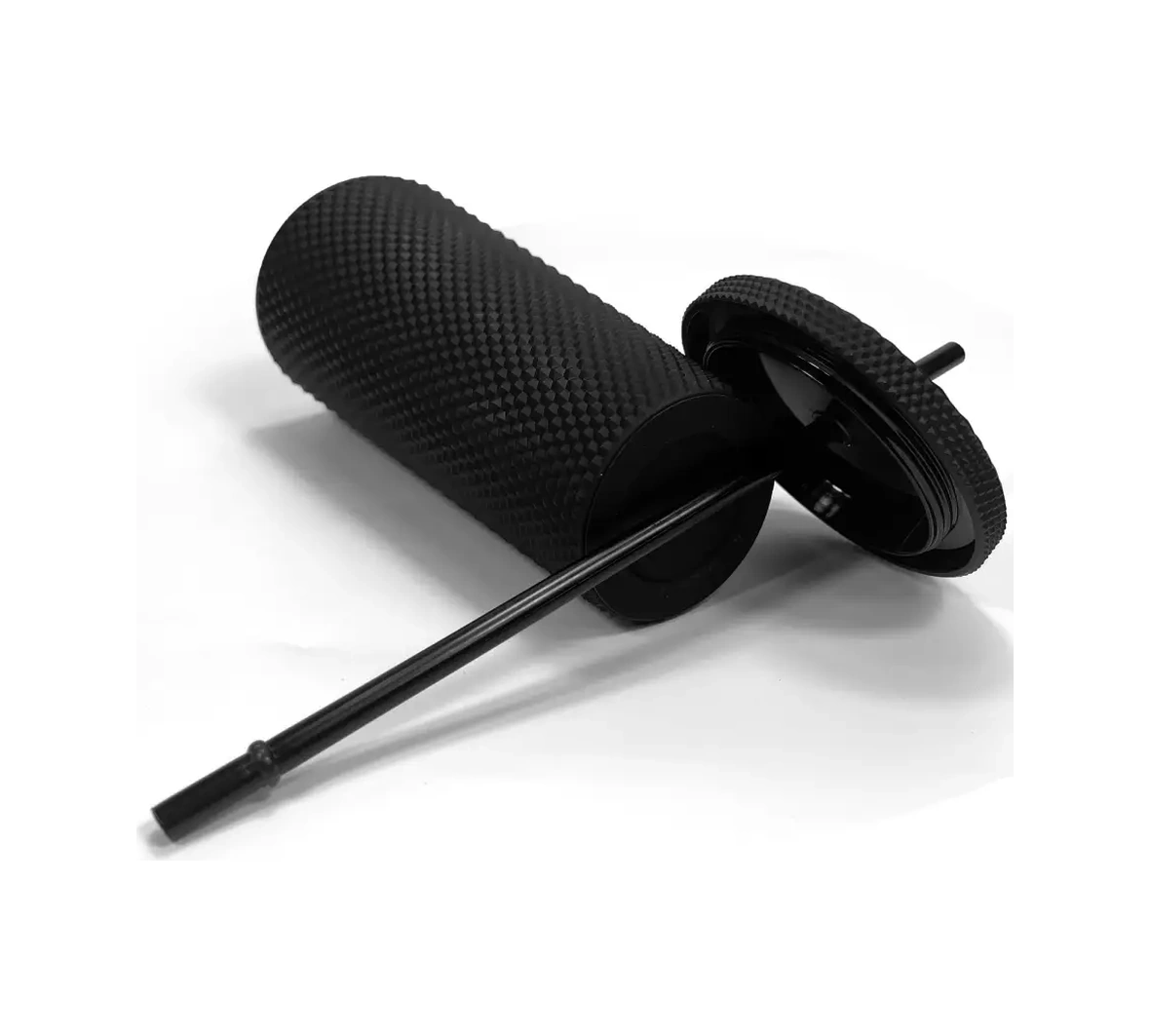 Haware Tekrar Kullanılabilir Kapaklı Ve Pipetli İçecek Bardağı 53860325 Siyah Mat