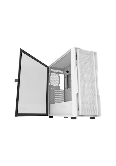 Zoko Amiral White DK431 4x12 Cm ARGB Fanlı Mesh Panel Temperli Cam E-ATX Bilgisayar Kasası