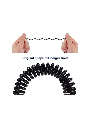 Sones Mini 5-pin Usb - Usb 2.0 Am Sarmal Kablo / Yaylı Kablo, Uzunluk: 25 Cm 80 Cm'ye Kadar Uzatılabilir Siyah