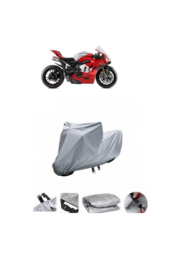 Ducati Panigale V4 Su Geçirmez Gri Motosiklet Brandası