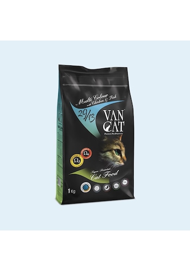 VanCat Multi Color Tavuklu ve Balıklı Yetişkin Kedi Maması 1 KG