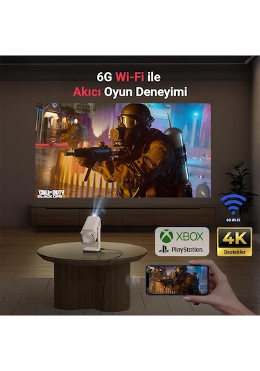 Vankyo Aurzen Boom Air Android Google TV 4K Destekli Projeksiyon Cihazı
