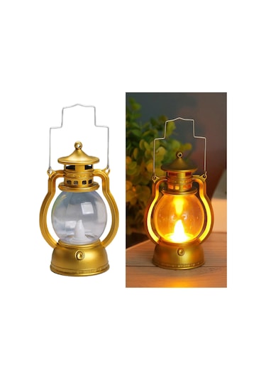 Suntek Fener Led Yağ Lambası Masa Sundurma Kabin Altın Altın