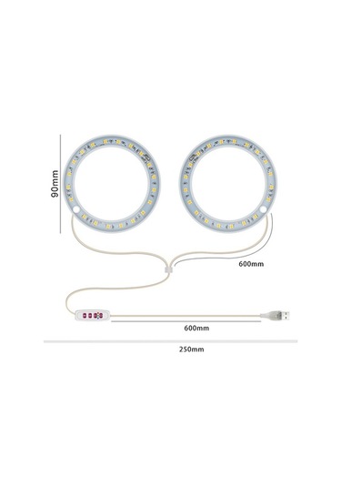Tongxida Led Bitki Büyüme Lambası, Tam Spektroskopi Akıllı Zamanlama Işığı, İç Mekan Dolgu Işığı Halkası Güneş Işığı