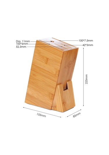 Reedark "ahşap Mutfak Bıçaklığı - Bıçak Ve Makas Organizatörü 155x85x225mm " Diğer