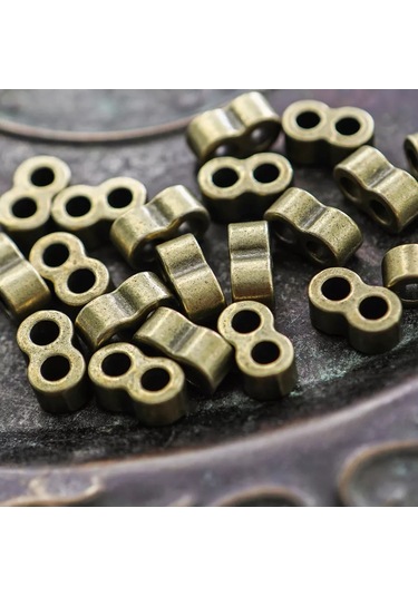 Kafebizu 10 Adet Boncuk Ayırıcı 16.5x9x9 Mm Bronz 209195166