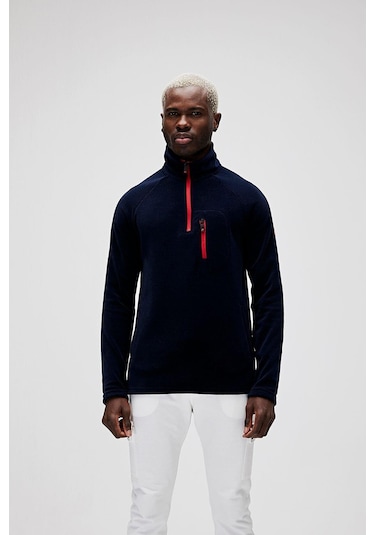 Bad Bear Husky Erkek Yarım Fermuarlı Lacivert Polar 19.02.21.006- Lacivert