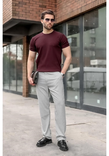 Madmext Gri Basic Erkek Pantolon E6576