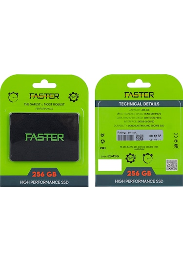 Faster FS-256 Sata3 256 GB 550/510 Mb/s Harddisk
