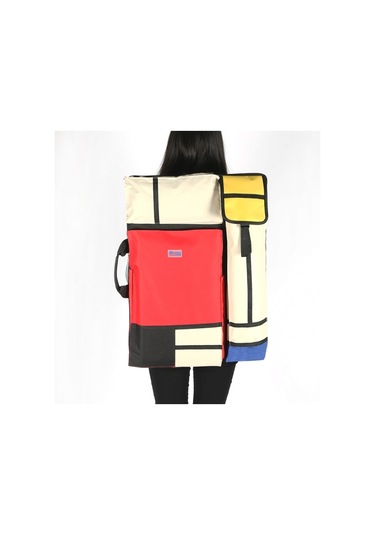 Büyük Kapasiteli Seyahat Omuz Eskiz Defteri Çizim Çantası Çok Renkli