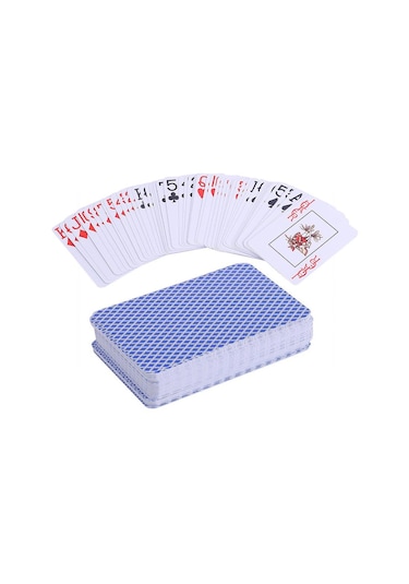 Mavi Poker Kartı Seti Su Geçirmez Dayanıklı Pvc Fırçalama Plastik Oyun Kartları Yenilik Bq