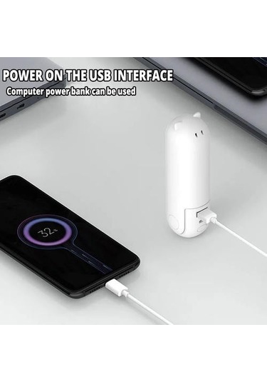 Mini Taşınabilir Fan Soğutucu Vantilatör 8585 Beyaz