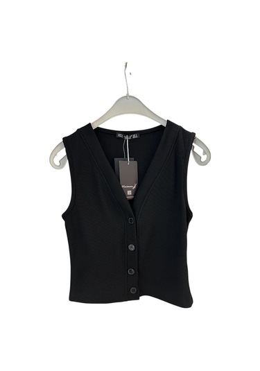 1041 Yelekli Pantolon Takım Siyah