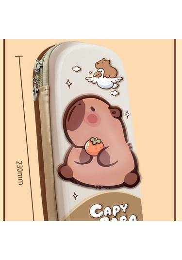 Aurora Sevimlive Ve Yaratıcıcıalemçantasıkire Dayanıklıniştirtasiye Çantasıkalem Kutusu Kapibara Kahverengi