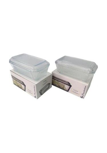 Paşabahçe Tereyağlık 97711 Frigo Cam Kapaklı 2 Adet Şeffaf