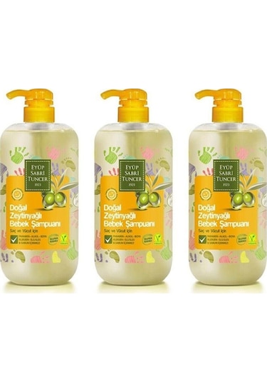 Eyüp Sabri Tuncer Doğal Zeytinyağlı Bebek Şampuanı 600 Ml X 3