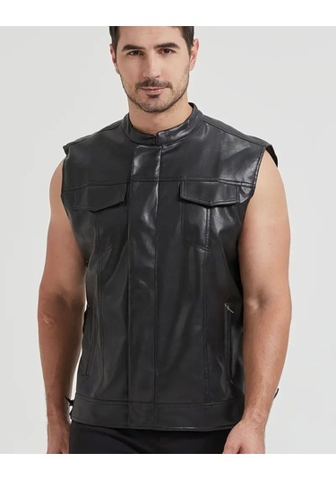 Cooper Yelek Yanlardan Bağlama Ayarlı Ve Fermuar Kapamalı Siyah